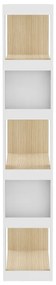 Бяла етажерка за книги в дъб 90x188 cm Ella - TemaHome