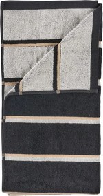 Черна/светлосива памучна кърпа 50x100 cm Sauna – Zone