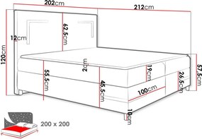 Тапицирано легло Delos-Moustardi-200 x 200