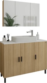 Комплект за баня Drop Roma 100 II-Светъл естествен цвят