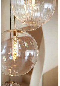 Висящо осветително тяло бронзово със стъклен абажур ø 40 cm Medina – Light &amp; Living