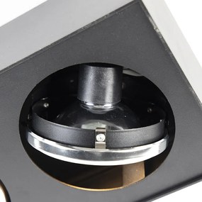 Квадратен черен прожектор 2-светлина - Kaya