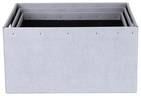 Светлосиви картонени кутии за съхранение в комплект от 3 броя Ture - Bigso Box of Sweden