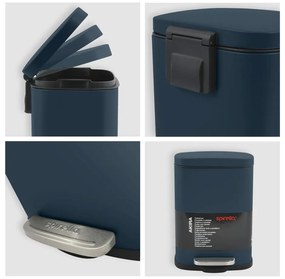 Стоманено кошче за боклук с педал в петролен цвят 5 l Akira – Spirella