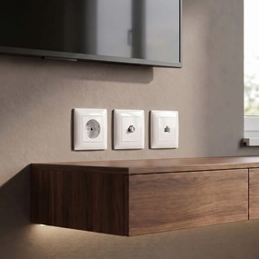 Антенна Розетка с Рамка OSTE JNH012-G WHITE