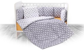 LORELLI Classic Сет Лили от 5 части за легло 60/120 см. РАНФОРС СИВИ ОБЛАЦИ