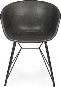 Тъмносив тапициран трапезен стол Warhol – Bizzotto