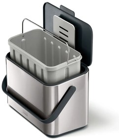 Контейнер за компостируеми отпадъци сребърен 4 l Collect – Joseph Joseph