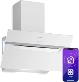 Klarstein BigBite наклонен абсорбатор | режим на извличане и рециркулация | безопасно стъкло | 417 м³/ч | 60 см