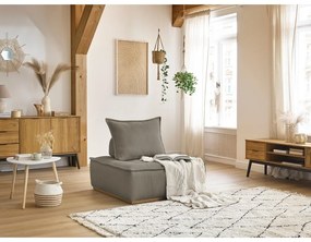 Кафяво-сиво шенилово кресло Elisa – Bobochic Paris