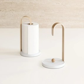 Бяла дървена поставка за хартия ø 17 cm Bellwood - Umbra