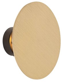 Интелигентна стенна лампа кръгла златиста с 2 Wifi g9 - Pulley