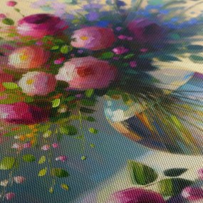 Картина на платно – Цветни цветя в утринна светлина