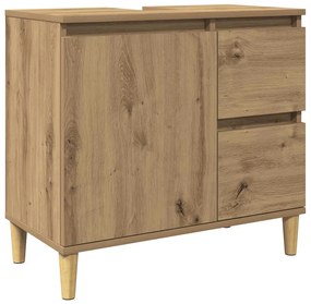 857121 vidaXL Шкаф за мивка, дъб артизан, 65x33x60 см, инженерно дърво