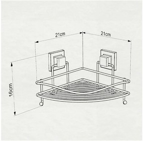 ЕТАЖЕРКА TEKNO TEL EF-250 1ниво/дв.залепване