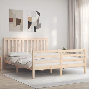 3194251 vidaXL Рамка за легло с табла 5FT King Size масивно дърво