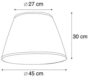 Plisse абажур бял 45/30 cm