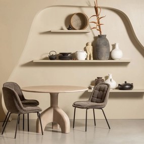 Сиви кадифени трапезни столове в комплект 2 бр. Crate – WOOOD