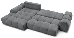 Тъмносив шенилов сгъваем/с място за съхранение ъглов диван (ляв ъгъл) Everest – Bobochic Paris