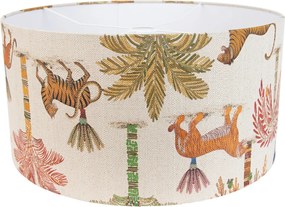 Текстилен абажур многоцветен с животински принт 50/50/25