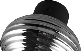 Тъмносива стъклена LED стенна лампа с USB ø 15,5 cm Earl – Reality