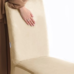 Бежови ластични покривала за стол в комплект от 4 бр. 48 cm Sento – Restilo