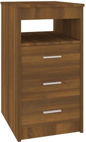 815095 vidaXL Шкаф с чекмеджета, кафяв дъб, 40x50x76 см, инженерно дърво