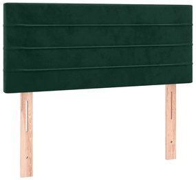 346113 vidaXL Горна табла за легло, тъмнозелена, 80x5x78/88 см, кадифе