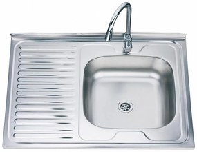 Кухненска мивка ICK 8060A*16 L, алпака, дясна, 80x60см