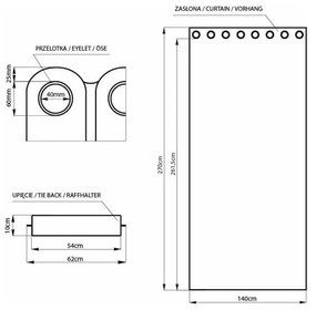 Лилаво dimout перде 140x270 cm Eyelets – Restilo