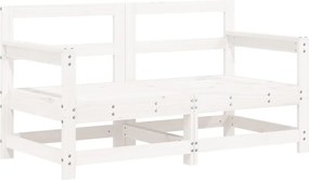 825507 vidaXL Градински ъглови дивани, 2 бр, бели, бор масив