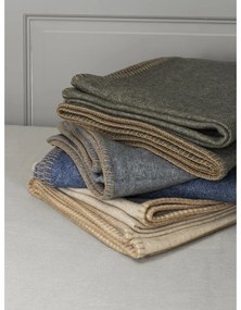 Бежово одеяло със смес от вълна 145x200 cm Ahwi – Blomus