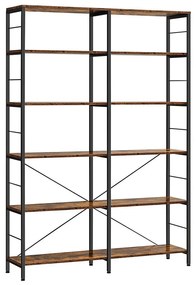 Шкаф за книги NAVARO кафяв/черен