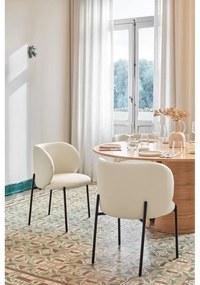 Бели тапицирани трапезни столове в комплект 2 бр. Mogi – Teulat
