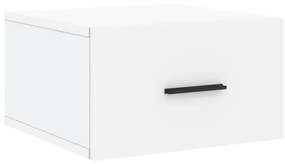 829852 vidaXL Нощно шкафче за стенен монтаж, бяло, 35x35x20 см