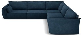 Тъмносин ъглов диван (променлив) Vanda - Mazzini Sofas