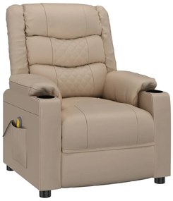 348055 vidaXL Масажен стол, капучино, изкуствена кожа