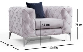 Светлосиво кресло Como – Artie