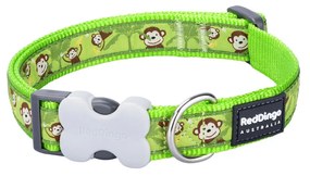 Кучешки Нашийник Red Dingo STYLE MONKEY LIME GREEN 15 mm x 24-36 cm