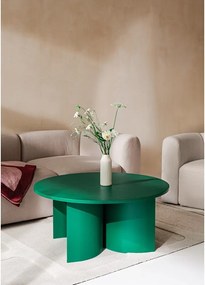 Зелена кръгла масичка за кафе с ясенов плот ø 95 cm Gavo – noo.ma