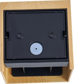 Скандинавска външна стенна лампа с дървесен принт, включваща LED IP54 - Edwin