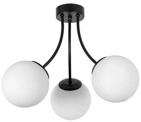 Плафон РИО, черен/бял, 3xE27