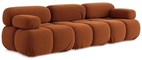 Оранжев кадифен модулен диван 285 cm Lokua – Makamii