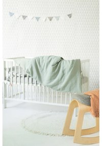 Детско зелено спално бельо Nature, 70 x 100 cm - Linen Tales