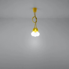 Жълто висящо осветително тяло ø 15 cm Rene – Nice Lamps