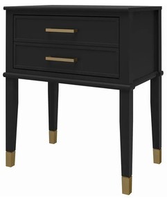 Черно нощно шкафче Westerleigh – CosmoLiving by Cosmopolitan