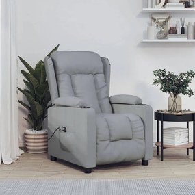 3098777 vidaXL Електрически наклоняем стол, светлосив, текстил