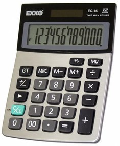 Настолен калкулатор Exxo EC-16 146/104, 12-разряден, Сив