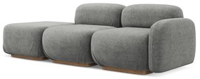 Сив модулна лежанка от букле (ляв ъгъл) Ailani – Makamii
