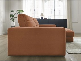 Оранжев кадифен ъглов диван (десен ъгъл) Sierra – Bobochic Paris